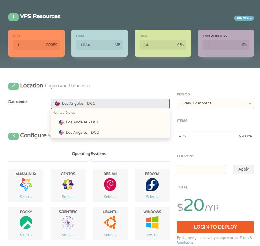 CloudCone便宜美国VPS