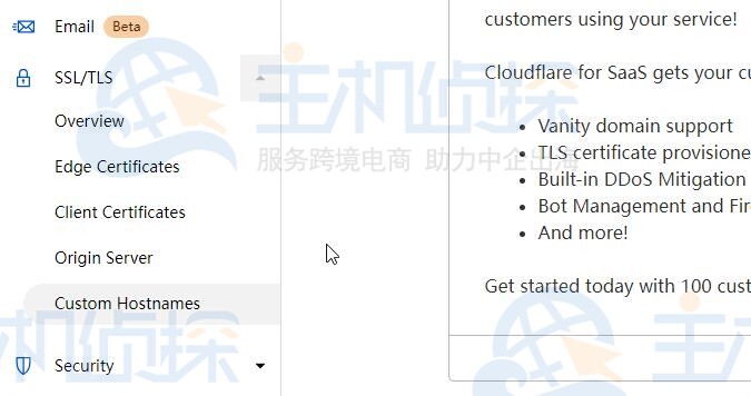 激活CloudFlare for SaaS功能