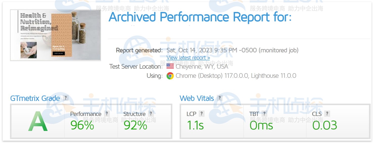 InterServer GTmetrix性能测试