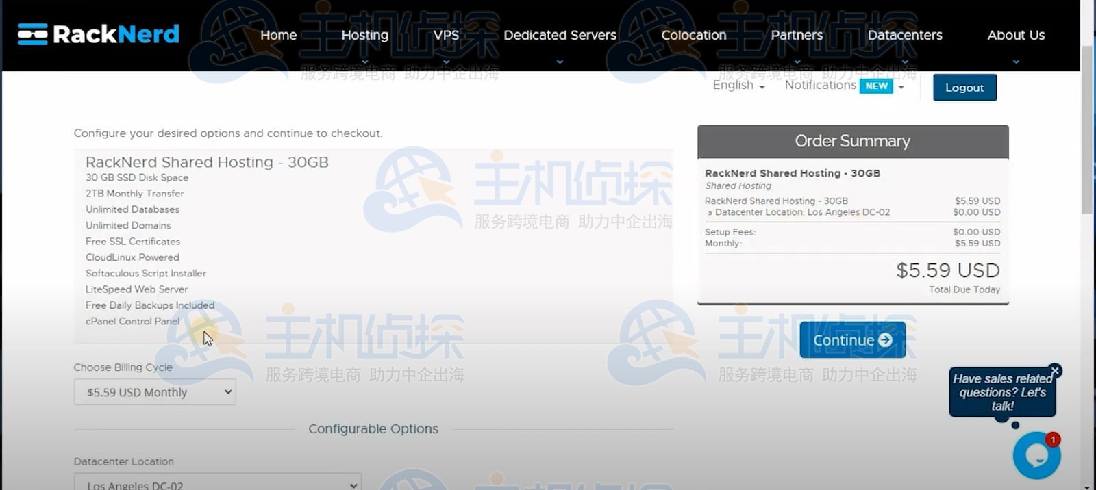 配置RackNerd国外虚拟主机