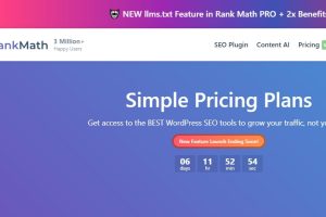 Rank Math限时促销