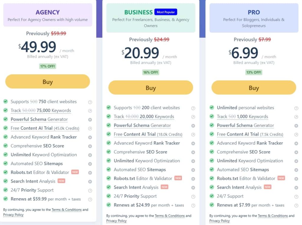 Rank Math促销方案价格