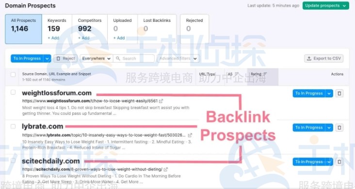 查看潜在客户选项卡