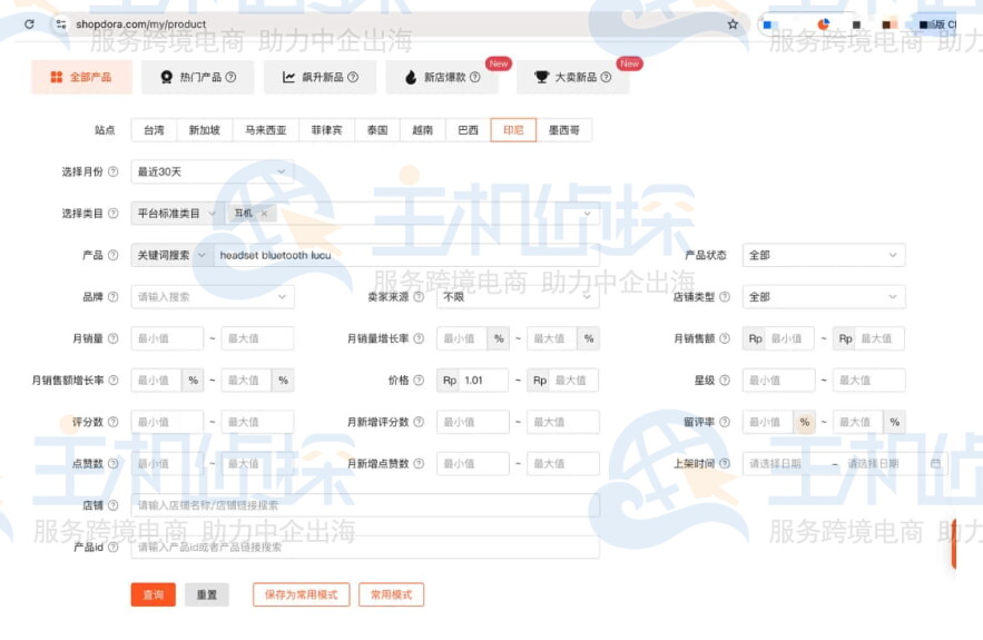 Shopdora长尾关键词