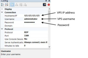 左下角输入VPS的详细信息