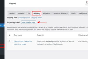 添加新的WooCommerce配送区域
