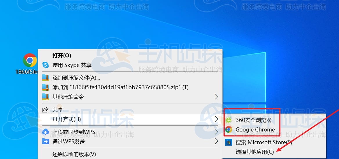 下载的文件显示是360/谷歌浏览器的图标