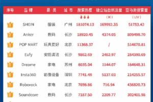 中国跨境电商品牌影响力百强榜