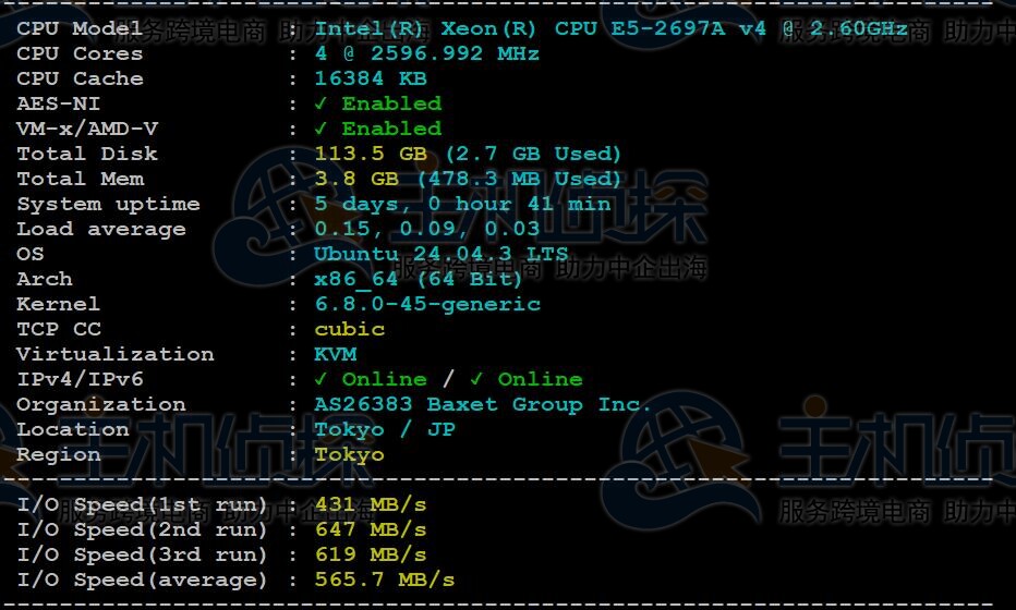 JustHost.Asia日本VPS