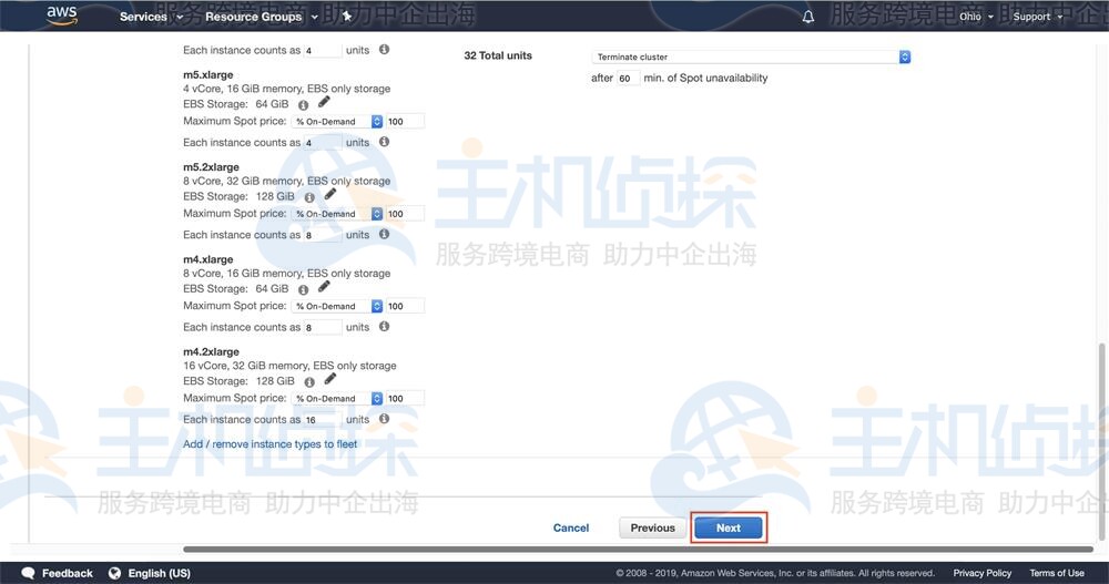 配置Amazon EMR实例集