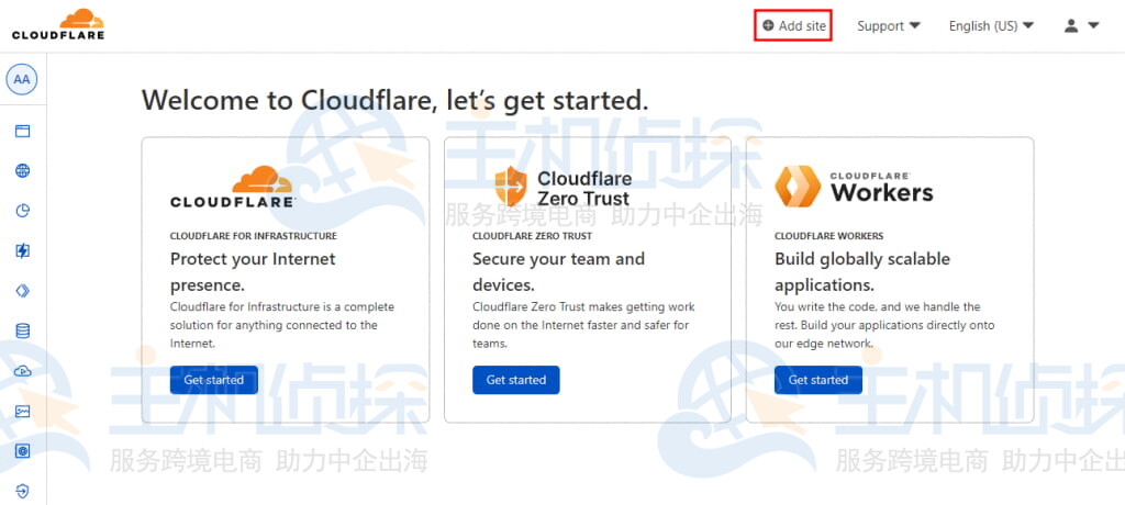 在Cloudflare添加域名