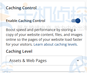 配置缓存控制功能