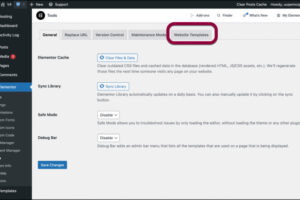 选择 Elementor中的Tools