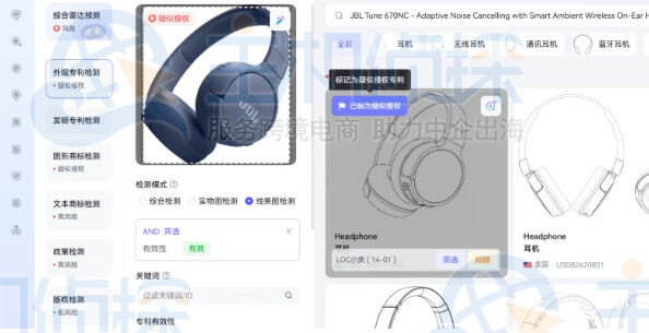 睿观人工标记高危疑似侵权专利