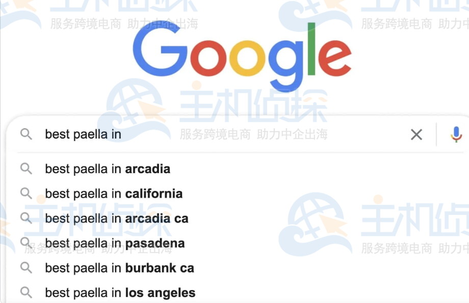 在谷歌中特定城市内输入最好的产品或服务