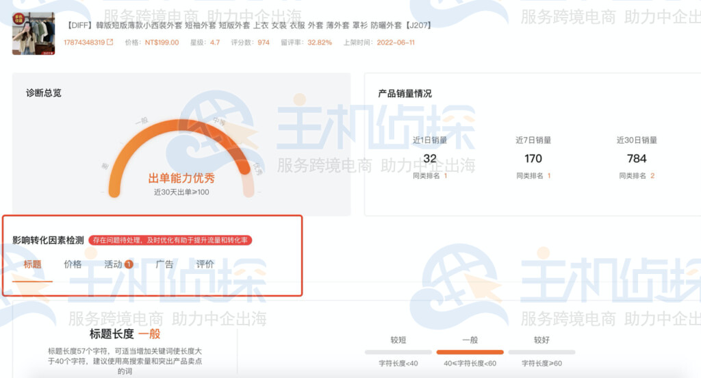 产品销量转化因素分析