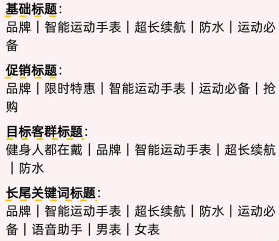 智能手表标题结构