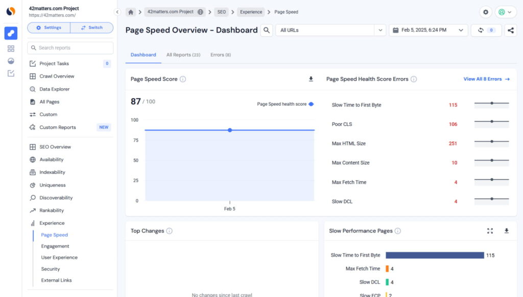 SimilarWeb检查加载缓慢的页面