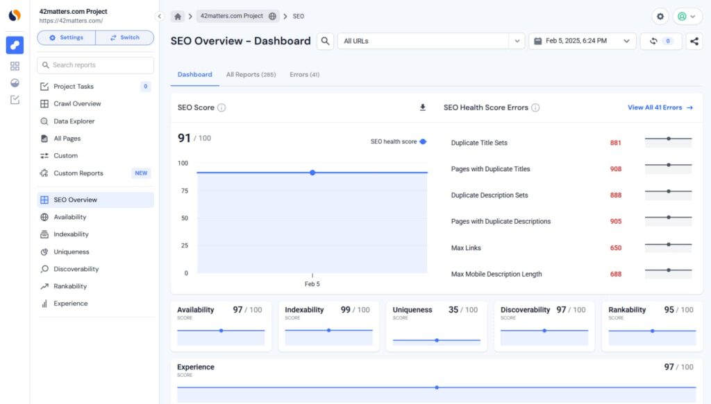 SimilarWeb站点审核工具网站结构扫描