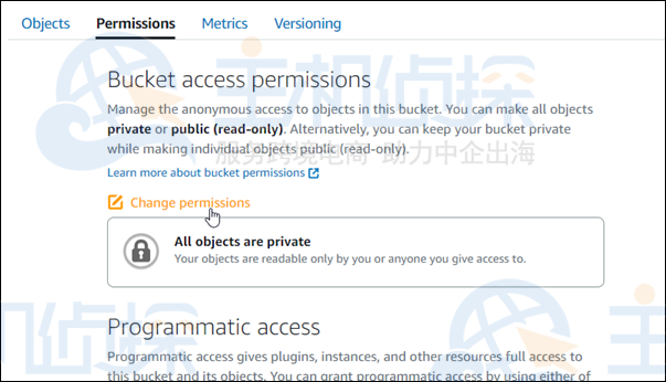 修改存储桶权限