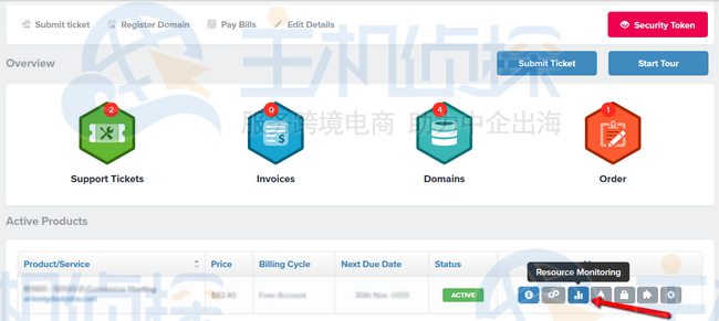客户区域的仪表板