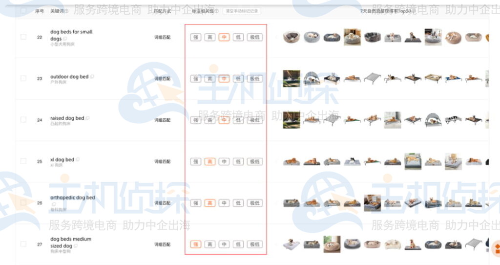 显示相关性标记结果
