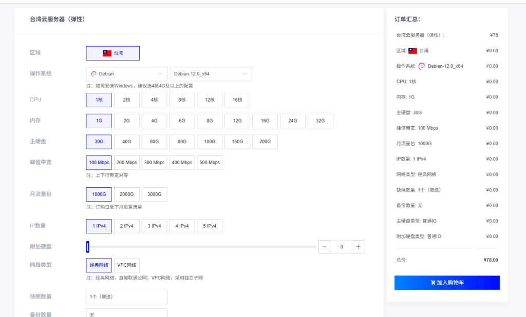 莱卡云台湾云服务器