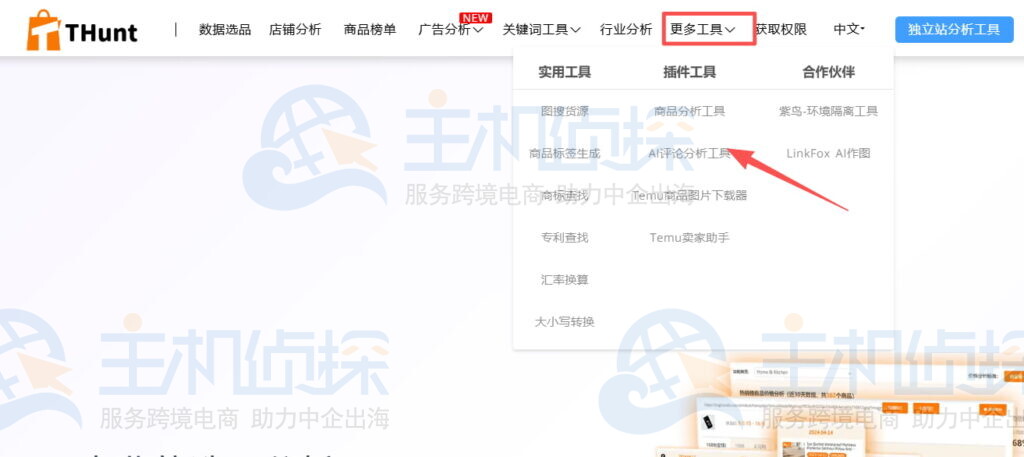 点击AI评论分析工具