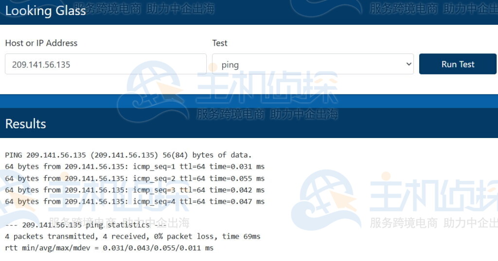 BuyVM拉斯维加斯Looking Glass测试