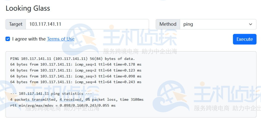 Casbay服务器ping测试