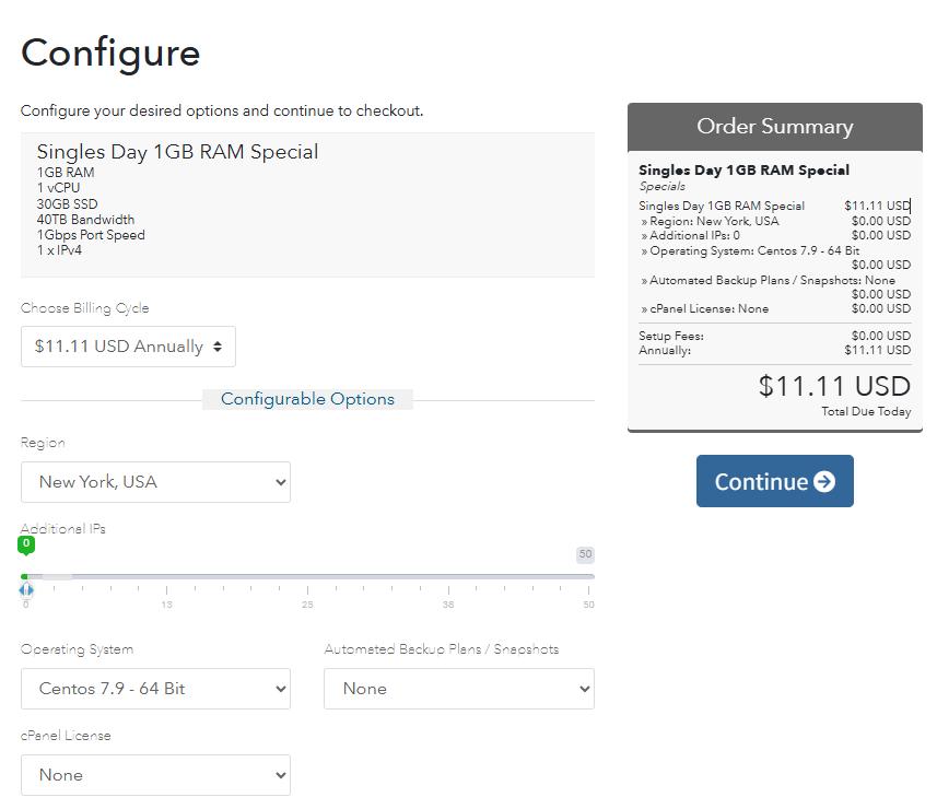 ColoCrossing双十一