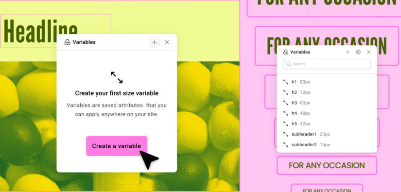 Elementor大小范围变量