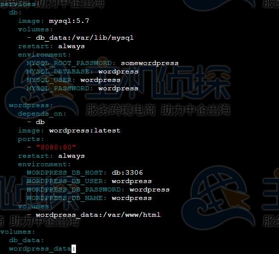 创建docker-compose.yml文件