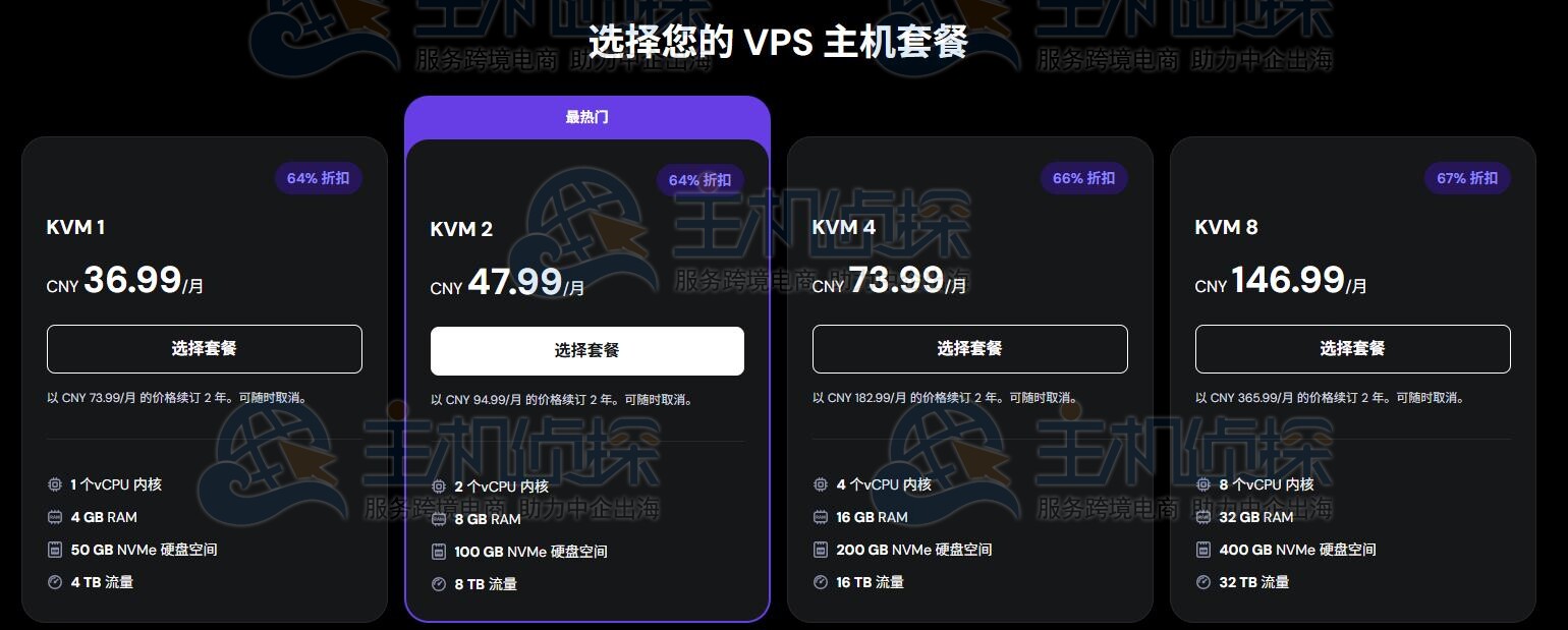 选择Hostinger海外VPS方案
