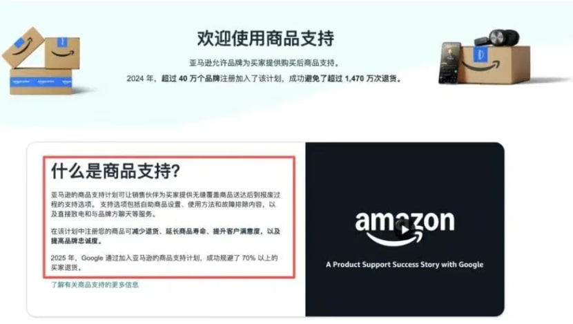 亚马逊商品支持