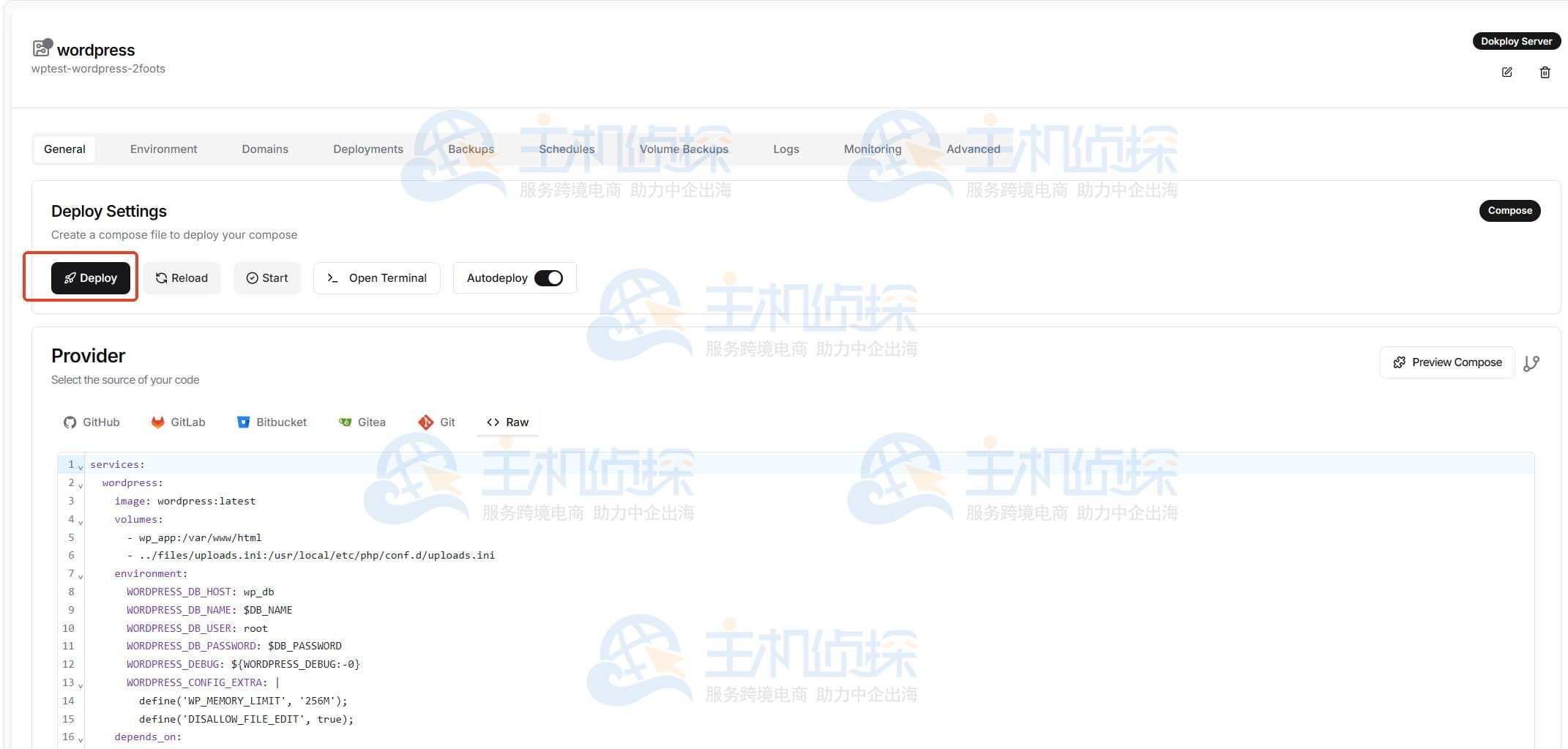 部署WordPress