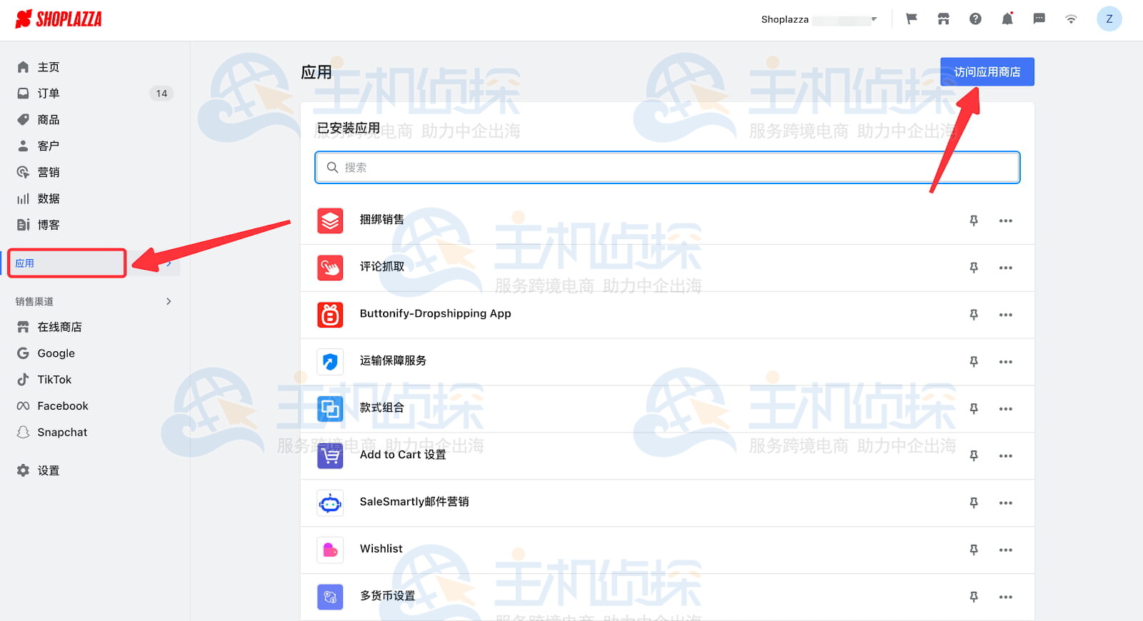 Shoplazza管理后台