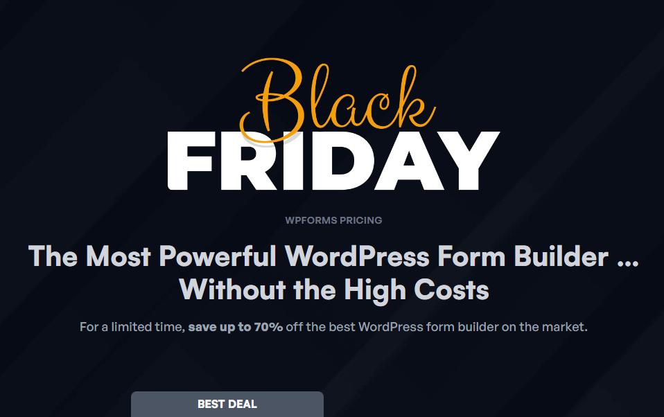 WPForms黑五活动