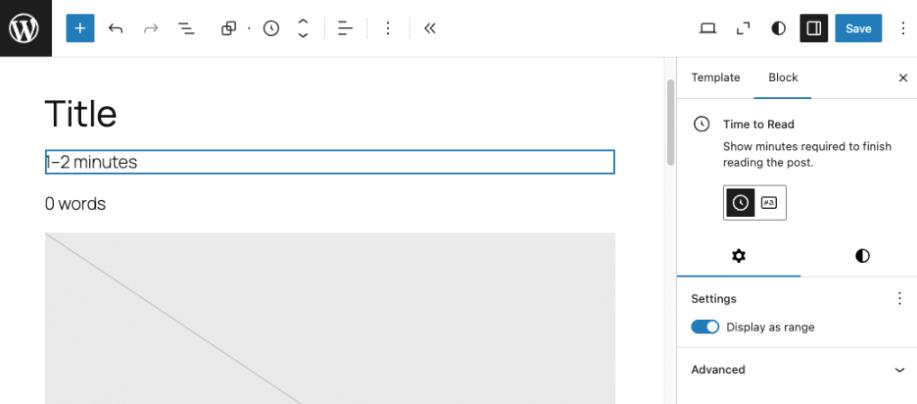阅读时长与字数统计区块