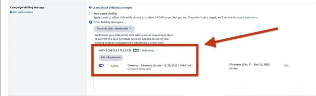 亚马逊广告圣诞自动调高50%竞价
