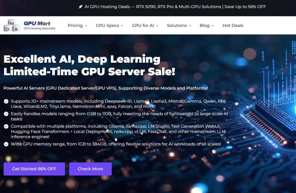Database Mart美国AI GPU VPS全新上线