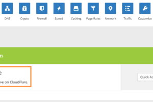 通过Cloudflare控制面板确认更改