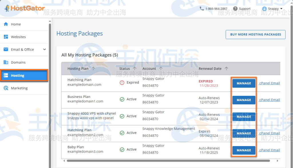 管理的主机套餐