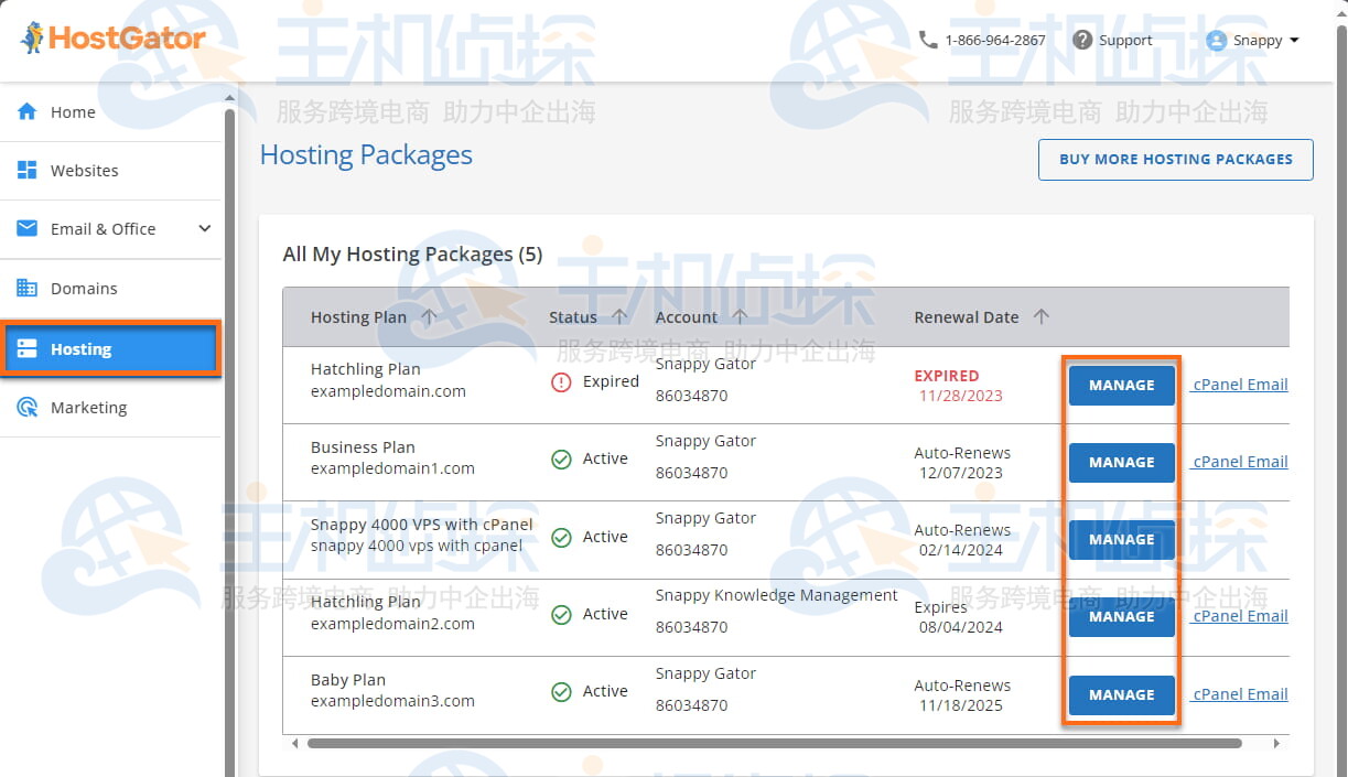 管理的主机套餐