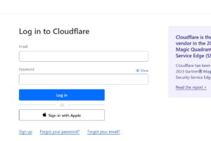 登录Cloudflare帐户