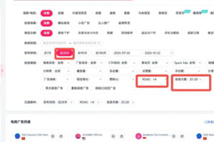 FastMoss广告搜索设置
