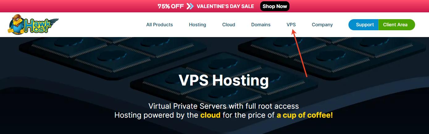 HawkHost官网的“VPS”系列