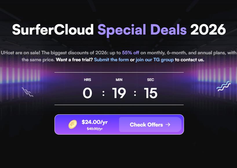 SurferCloud新年特惠