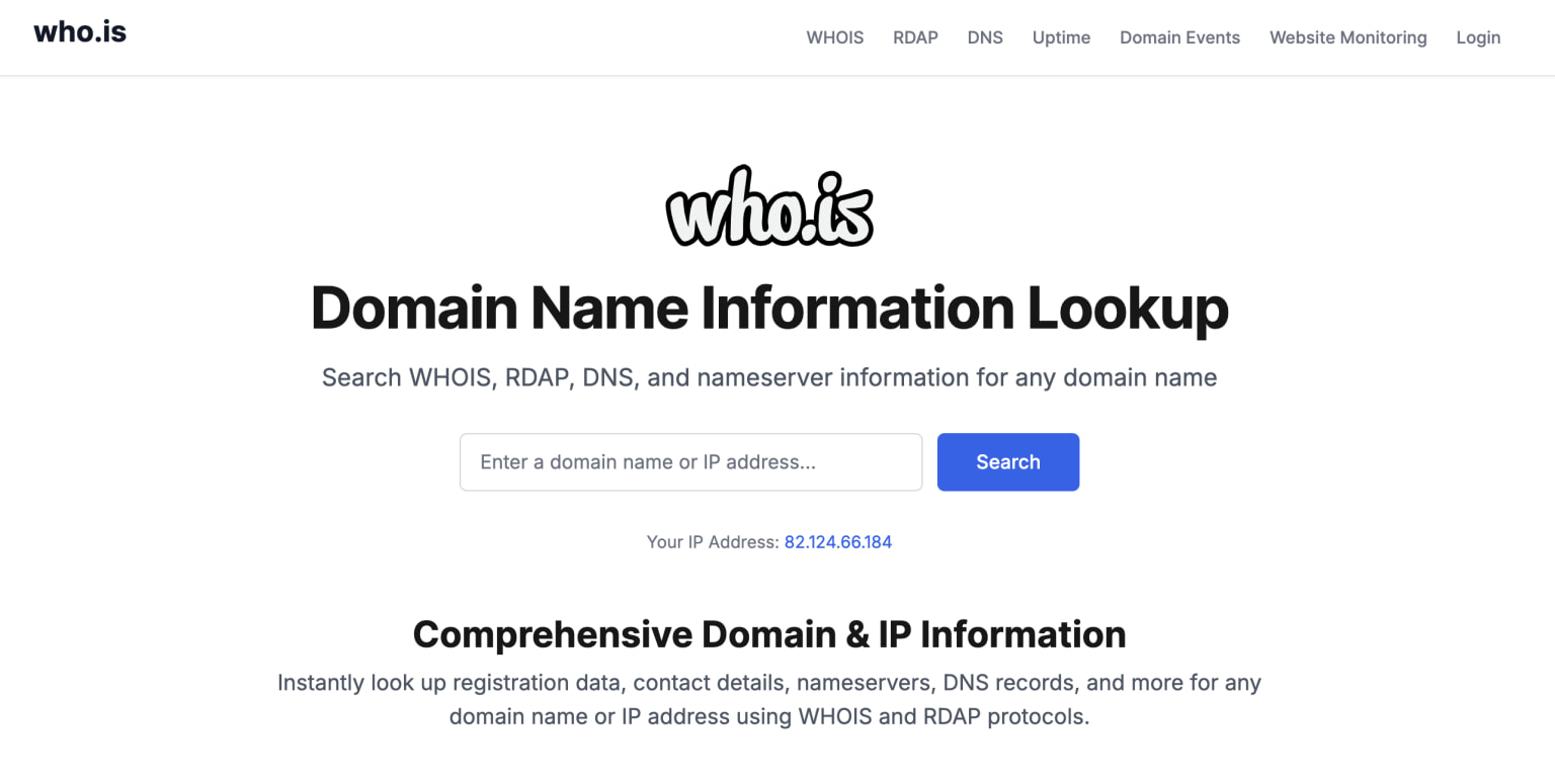 WHOIS数据库查询