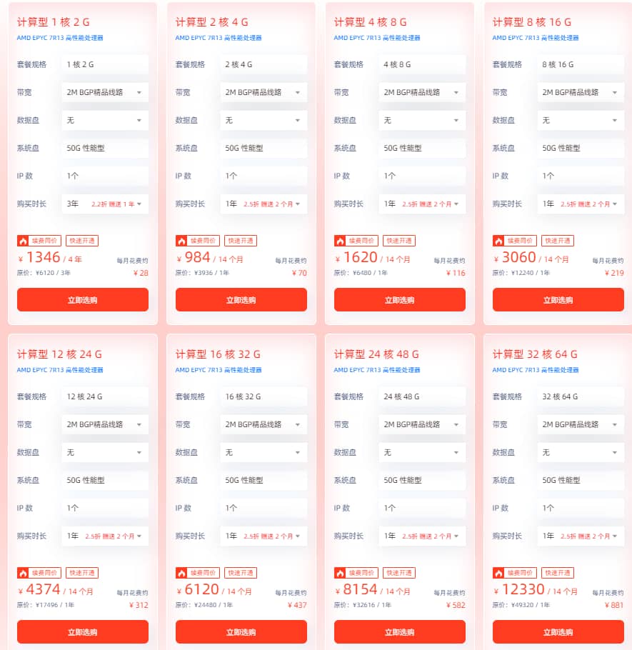 中国香港计算型云服务器